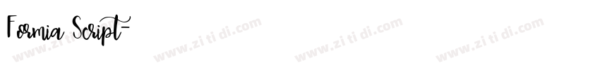 Formia Script字体转换